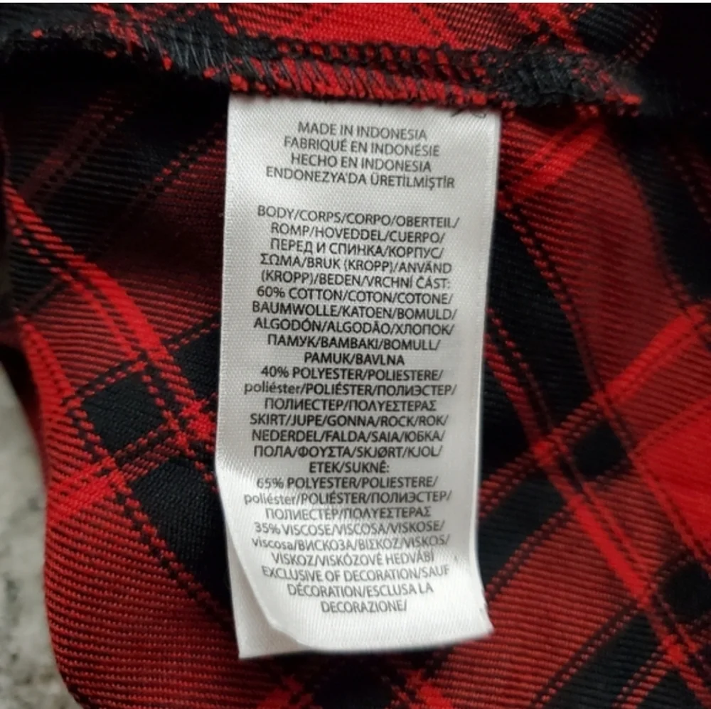 Polo Ralph Lauren Plaid Fleece Sweatshirt Dress. NEW!